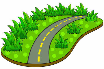 landscape with trees and mountains