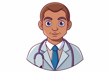 cartoon doctor with a stethoscope