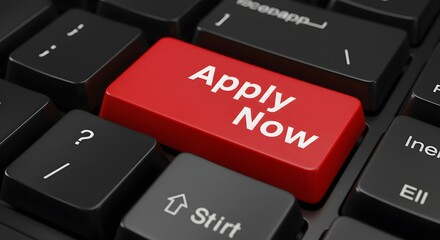 Standout "Apply Now" Key for Urgent Job or Program Applications
