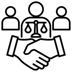 Arbitration Line Icon