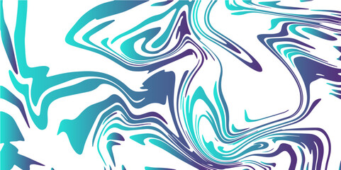 Psychedelic swirl seamless pattern. Swirling Colors Painting in Shades of Blue, Green, and White. Turkish style Ebru on the water with acrylic paints press wave. Marbling technique fluid dye texture