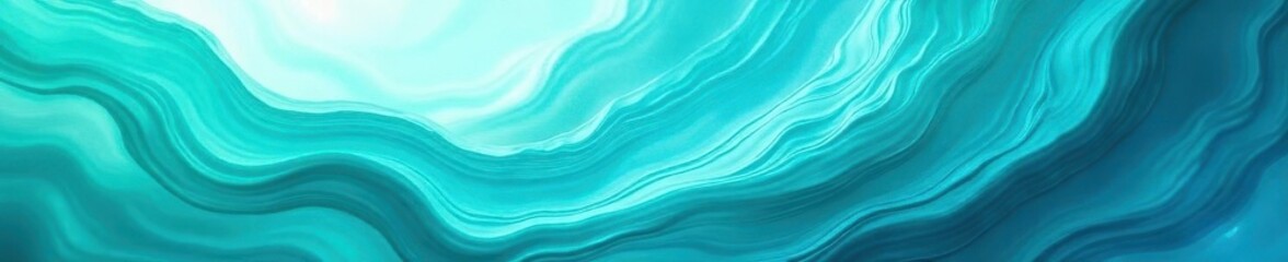 Abstract swirling teal and azure background, dynamic fluid motion , organic, spiral