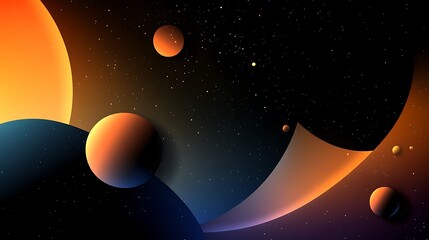Fototapeta premium Abstract Space Planets