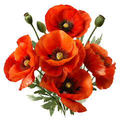 Naklejka premium Decorative Poppy Petals with Artistic Expression