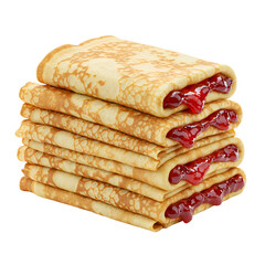 Romanian Crepes (Clătite) Filled with Jam and Folded