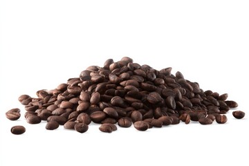 A rich pile of dark roasted coffee beans.