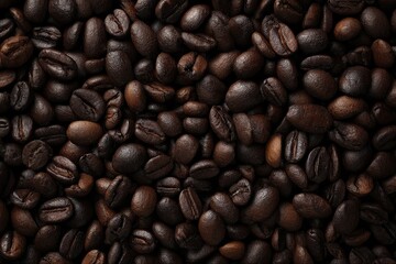 Fototapeta premium Rich, dark roasted coffee beans.