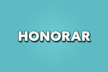 Honorar (Fee) - A turquoise banner illustration with white text.