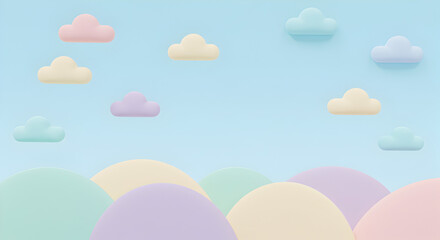 vector background with clouds