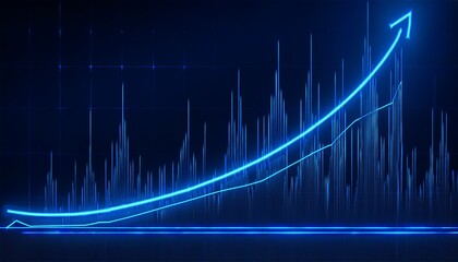 Naklejka premium business graph with arrow