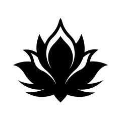 Lotus Flower Rise Tattoo Vector Silhouette Artwork