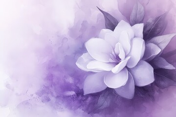 Fototapeta premium Delicate, pastel magnolia blossom in soft, watercolor style.