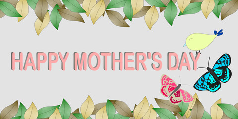 happy mother s day card with flowers