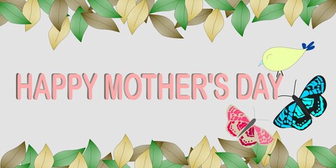 happy mother s day card with flowers