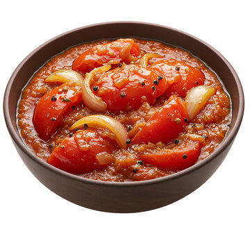 Spicy Tomato and Onion Rougaille in a Bowl
