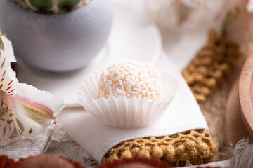 Brigadeiros chocolate truffles brazilian tradicional dessert sweet food