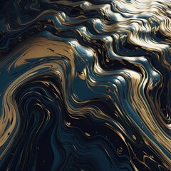 Fototapeta premium Abstract liquid gold and blue marble design