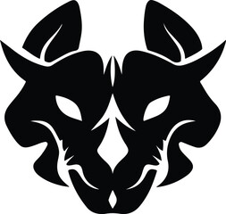 Symmetrical Animal Hybrids | Geometric Animal Fusion Art with Mirror Effect, Surreal Hybrid Creature Designs for Unique Digital Art, Logos, and Fantasy Wildlife Illustrations