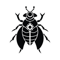Mechanical Insect Linework Art | Steampunk Insect Design with Intricate Gear Patterns, Clockwork Wings, and Vintage Futuristic Illustration for Digital and Print Use