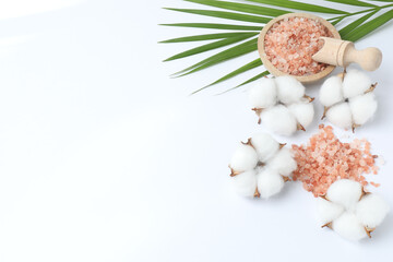 Beautiful spa composition with sea salt