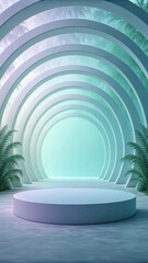 Bio-Palette Distortion Minimalist Background with Ghostly 3D Design Style