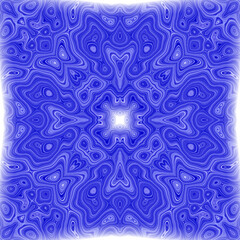 Deep Indigo Fractal Design - Hypnotic Blue Geometric Texture with Glowing Center for Futuristic UI and Tech Campaigns