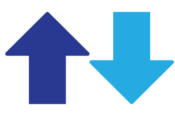 Up and down arrow icon in trendy style. Upward and downward sign symbol