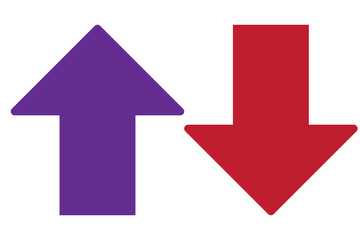 Up and down arrow icon in trendy style. Upward and downward sign symbol