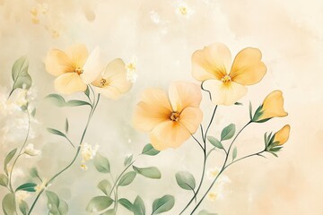 Delicate pale blossoms in soft pastel hues.