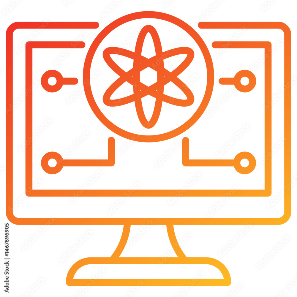 Poster Computer Science Line Gradient Icon