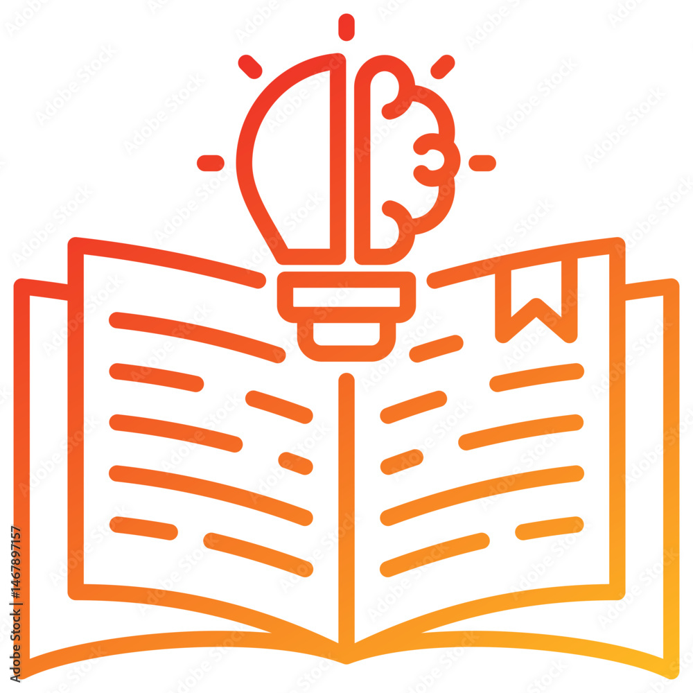 Poster Knowledge Line Gradient Icon