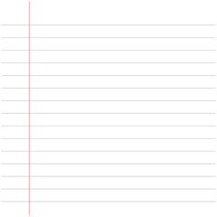 Notebook paper background. Seamless lined paper icon. Lined notebook paper. Vector illustration. EPS file 46.