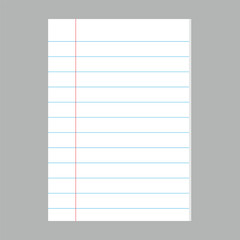 Seamless lined paper icon. lined paper sheets isolated on grey background. Lined notebook paper. Vector illustration. EPS file 50.