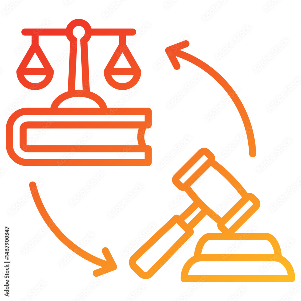 Poster Precedent Line Gradient Icon