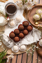 Brigadeiros chocolate truffles brazilian tradicional dessert sweet food