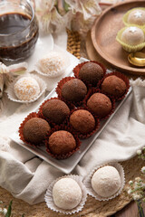 Brigadeiros chocolate truffles brazilian tradicional dessert sweet food