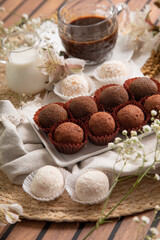 Brigadeiros chocolate truffles brazilian tradicional dessert sweet food