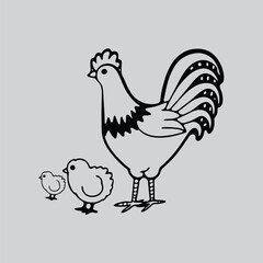 Simple Chicken Outline