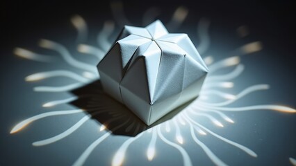 Display of luminescent polyhedral objects