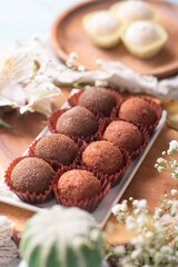 Brigadeiros chocolate truffles brazilian tradicional dessert sweet food