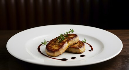 foie gras on white plate