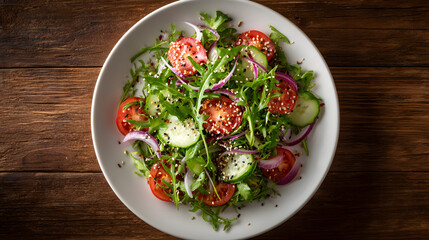Delicious and Healthy Vegetable Salad Recipe Fresh Cucumber, Tomato, and Red Onion Salad