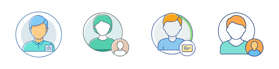 Diverse profiles with different actions and status indicators in a clean design