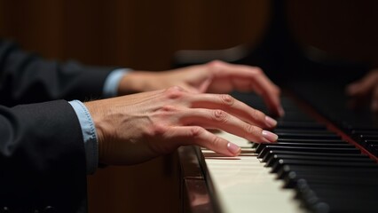 Fototapeta premium Character piano performance scene