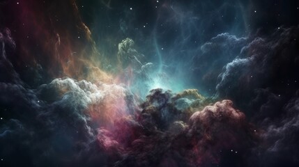 Fototapeta premium Colorful cosmic nebula