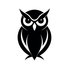 Night Owl Wisdom Tattoo Silhouette Vector Artwork