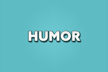 Humor (humor) - A turquoise banner illustration with white text.