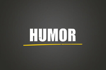 Humor (humor) - A blackboard with white text.