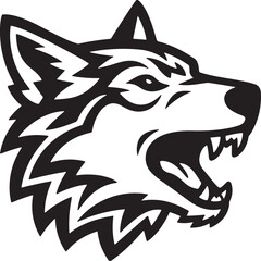 Angry Wolf Head Vector