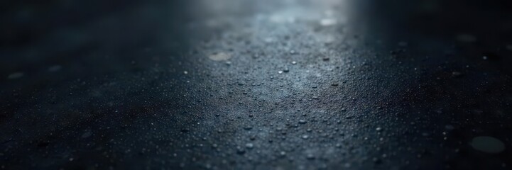 Deep, reflective black polished metal surface, subtle highlights , black background, surface